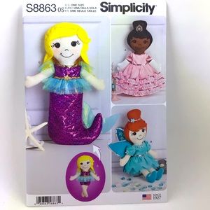 SIMPLICITY PATTERN 8863 - Stuffed Dolls